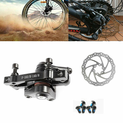 #ad MOUNTAIN BIKE DISC BRAKE Kit 160MM ROTOR MTB MECHANICAL FRONT CALIPER BICYCLE $13.99