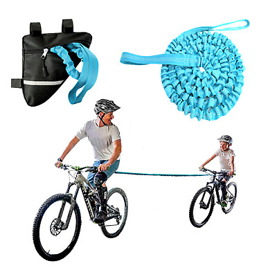 Bicycle Towing Rope Trailer Bike Elastic Belt Bungee for Pulling Child#x27;s Bike $21.38