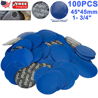 #ad 100 PCS Medium Size 1 3 4quot; Round Radial Rubber Car Tire Repair Tyre Patches Kit $12.59