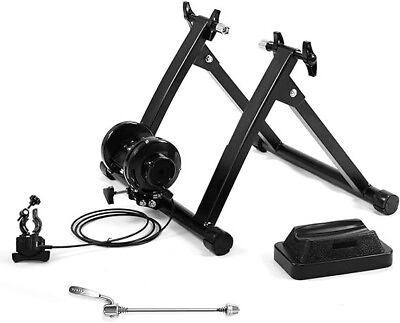 #ad NEW Black 8 Level Resistance Indoor Bicycle Bike Trainer Stand $68.99