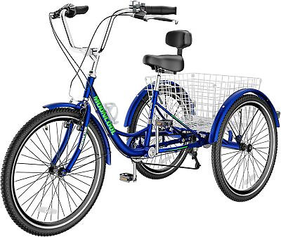 #ad #ad MOPHOTO Tricycle 20inch 7 Speed for Adult Kids Bicycle Cruiser Bike Cargo Basket $285.00
