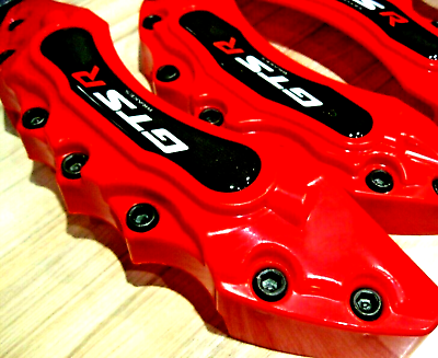4x 3D for ABS Car Universal Disc Brake Caliper Cover Front Rear SUV RED SET KIT $59.90
