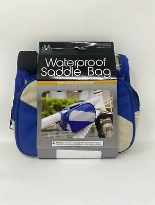 #ad Bicycle Accessories Waterproof Saddle Bag With Visible Phone Holder Blue $10.79