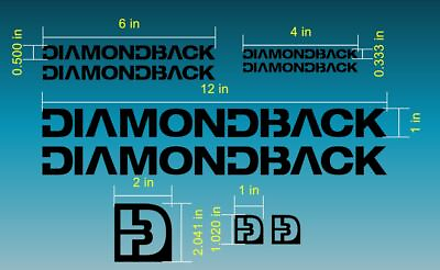 Diamondback Bike Frame Vinyl Decal Sticker Set. Pick Your Color. USA Seller. $18.90