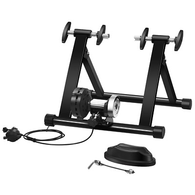 #ad Folding Magnetic Bike Trainer Stand Bicycle Riding Exercise W 8 Adjustable Speed $65.99