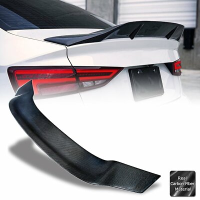 #ad Real Carbon Fiber Trunk Spoiler Wing For 2013 20 Audi A3 S3 RS3 Spoiler $184.90