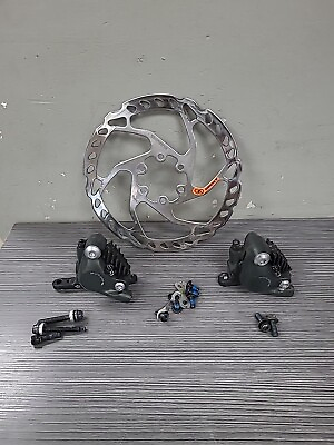 #ad #ad Shimano Tiagra Brake Caliper Set Br 4770 amp; SM RT66 S ROTOR USED LOT TREK PARTS $49.99