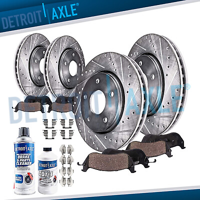 Front amp; Rear Drilled Rotors Brake Pads for Nissan Pathfinder Murano JX35 QX60 $224.72