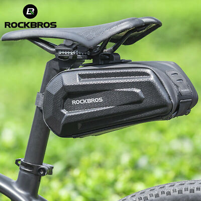 #ad ROCKBROS Bicycle Hard Shell Saddle Reflective Waterproof Bike Tail Rear Bags New $19.99