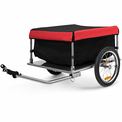 #ad IRONMAX Bike Cargo Luggage Trailer Quick Release Wheels Folding Sturdy Frame $105.99