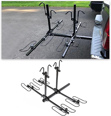 #ad Rack Hitch Mounted 4 Bikes Platform Style Foldable Bicycles Carrier for Cars Tru $142.99