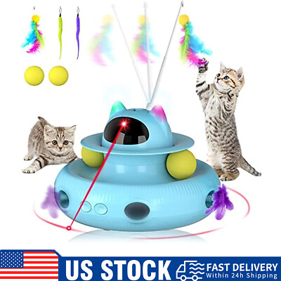 #ad Cat Laser Interactive Indoor Cat Pet Toys AutomaticUSB Cat Teaser Pet Toys US $34.98
