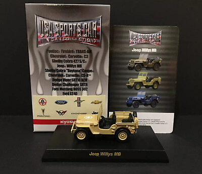 #ad Kyosho 1 64 USA SPORTS CAR Jeep Willys MB 2010 BROWN Diecast Car Model $27.99