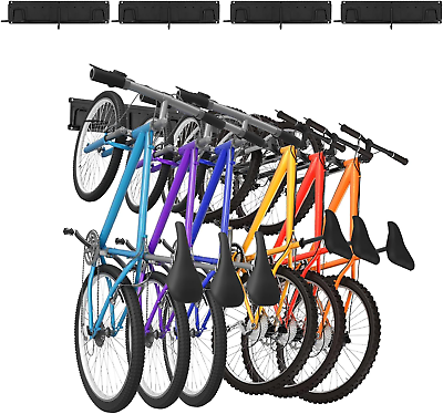 #ad DAMEING Bike Storage Rack Garage Wall Mount Bike Rack Holds 6 Bicycles amp; 6 Up $27.79