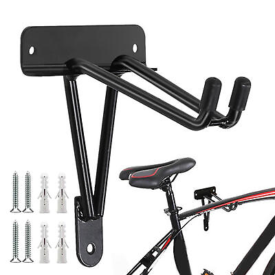#ad NEW Bicycle Storage Garage Wall Mount Rack Hanger Cycling Steel Bike Hook Holder $18.74