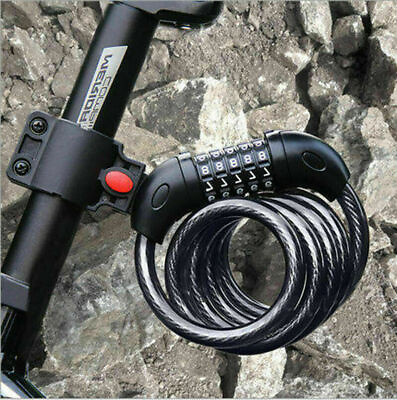 #ad TECHTONGDA 5 Digit Combination Password Bike Lock Cable Bicycle Chain Lock New $7.42