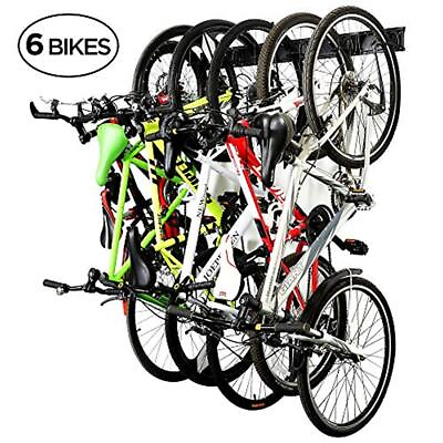 #ad RaxGo Garage Bike Rack Wall Mount Bicycle Storage Hanger with 6 Adjustable Hooks $21.27