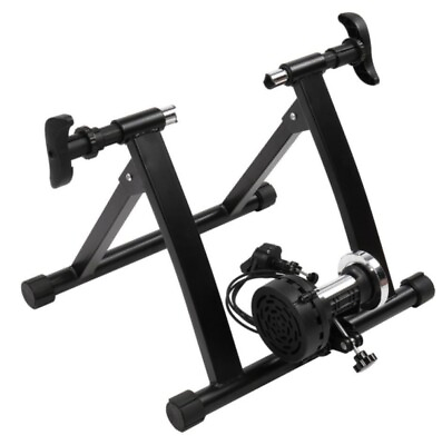 #ad Black Foldable Bike Trainer Indoor Riding Portable Exercise Bicycle Stand $10.00