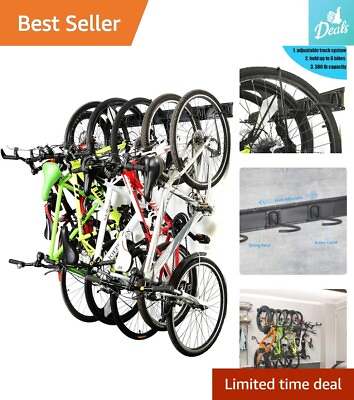 #ad Heavy Duty Wall Mount Bike Rack Large Capacity Holds Up to 6 Bicycles $56.99