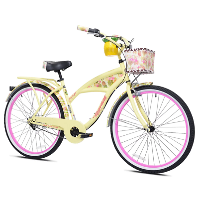 #ad Women#x27;s Margaritaville Cruiser Bike 26quot; Perfect Fit Frame Yellow $347.09