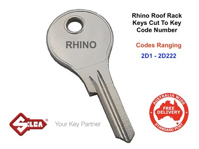 #ad Mitsubishi amp; Rhino Roof Rack Keys Made To Code Number Codes: 2D1 2D222 Thule AU $14.00