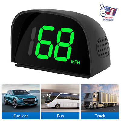 #ad Smart Car Digital GPS Speedometer HUD Head Up Display MPH Speed HD Universal $14.80