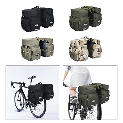 #ad Bike Double Pannier Bags Pouch 50L Bike Pannier Bag for Shopping Accessories $64.74