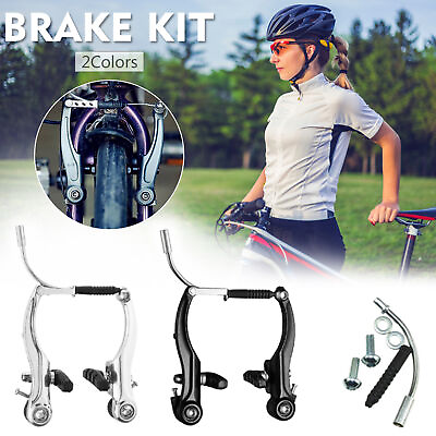#ad #ad Bike Brakes Set Universal Front And Rear Brakes Kit 2 Pairs V Brake High Grade $19.84