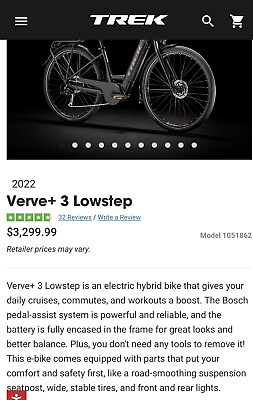 #ad #ad 2022 Trek Verve 3 Low Step MSRP $3299.99 not including 2nd Battery $2500.00