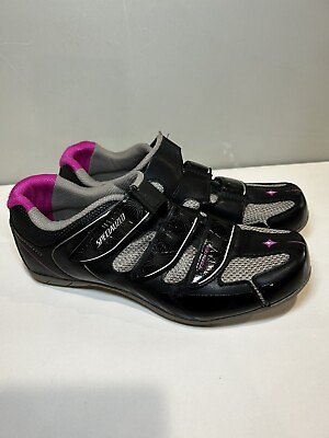 #ad Spirita RBX Specialized Bike Spin Cycling Cleat Black pink Womens Shoes Size 9 $22.99