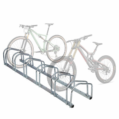 6 Bike Bicycle Floor Parking Rack Stable Bicycle Storage Stand Holder Outdoor $38.58