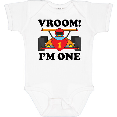 #ad Inktastic 1st Birthday Racing Car Boys Baby Bodysuit Race First Year Old 1 Im $18.99