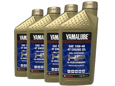 #ad #ad Yamaha Genuine OEM Yamalube Full Synthetic 10W 40 Oil LUB 10W40 FS 12 4 Pack $55.44