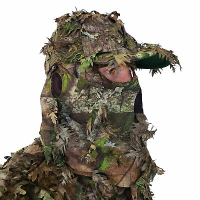 #ad NWTF Mossy Oak Obsession Leafy Camo Hat with Front Face Mask OSFM Adjustable $38.95