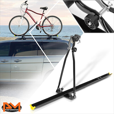 #ad #ad Universal Heavy Duty Iron Car Roof Top Bike Upright Mount Bicycle Rack w Lock $40.89