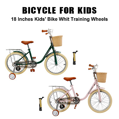 #ad #ad 18 inches Kid#x27;s Bike Child Bicycle for Ages 7 9 Years Boys and Girls with Basket $123.89