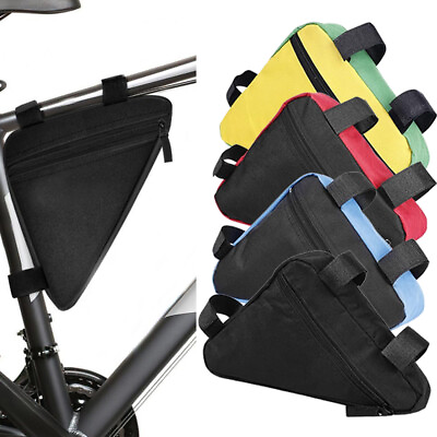 #ad Bicycle Frame Storage Bag Waterproof Bike Triangle Pouch Cycling Accessories Bag $6.59