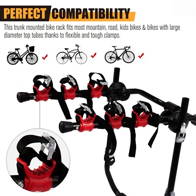 #ad 6x Car Bicycle Stand SUV Vehicle Trunk Mount Bike Stand Storage Carrier Plastic $28.82