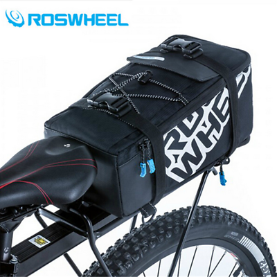 ROSWHEEL Black Bicycle Carrier Bag Rack Trunk Bike Luggage Rear Seat Pannier 5L $34.99