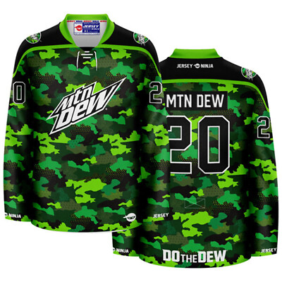 #ad Mountain Dew Charged Camo Hockey Jersey $144.95