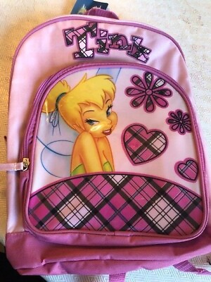 #ad Disney Princess 16quot; School Backpack Tinkerbell Tinker TInk Bell Bag $15.99