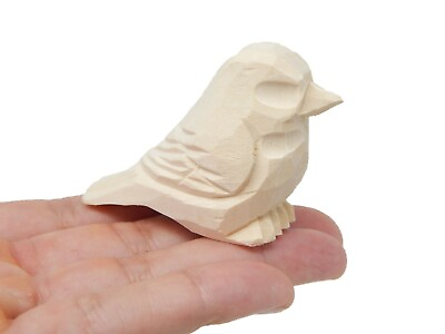 Bird Small Unfinished DIY Wood Figurine House Pet Blank Fowl Art Craft Statue $8.99