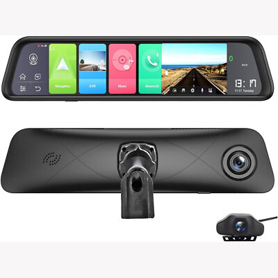 #ad 12quot; Full Touch IPS Special 4G Car DVR Camera Android Wifi smart rear view mirror $212.80