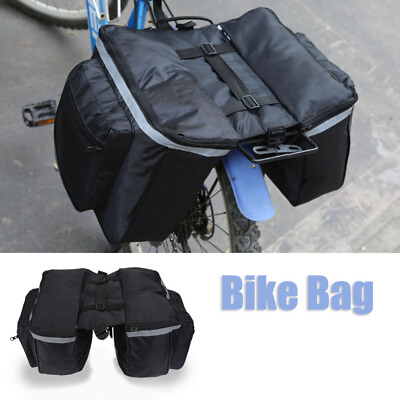 #ad #ad Durable 600D Bike Bicycle Rear Rack Seat Saddle Bag Waterproof Pannier Tail Bags $15.89