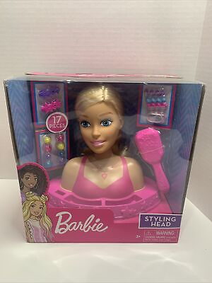 Barbie Styling Head with Blonde Hair 17 Pieces Ages 3 Rack New $29.99