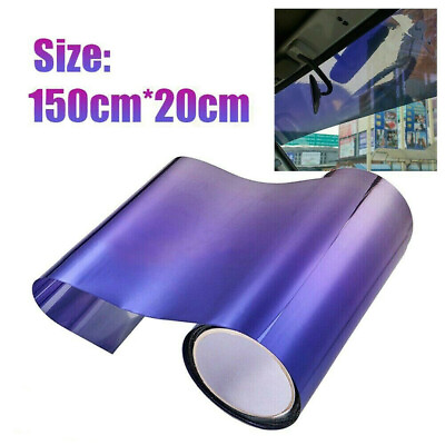 #ad Purple Accessories Sun Visor Strip Tint Film Car Front Windshield UV Shade Decor AU $7.99