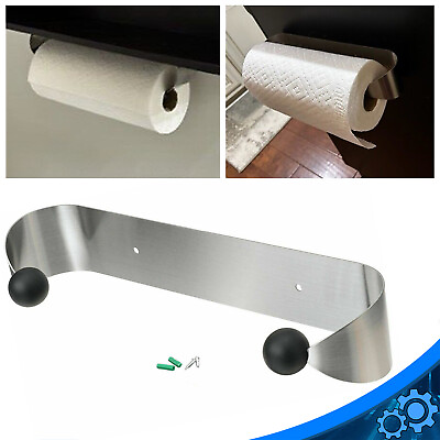 Paper Towel Holder Under Cabinet Wall Mount Stainless Steel Rack Kitchen $8.85