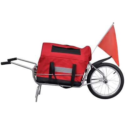 #ad Bike Trailer One wheel with Storage Bag Single Wheel Cargo Trailer vidaXL vidaXL $179.99