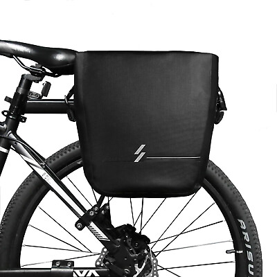 #ad New CBRSPORTS Bike Panniers Bag Waterproof Bicycle Rear Rack Bag 18L Black color $32.99