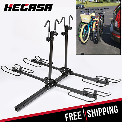 4 Bike Platform Style Bicycle Rider Hitch Mount Carrier Rack Sport Receiver 2quot; $126.00